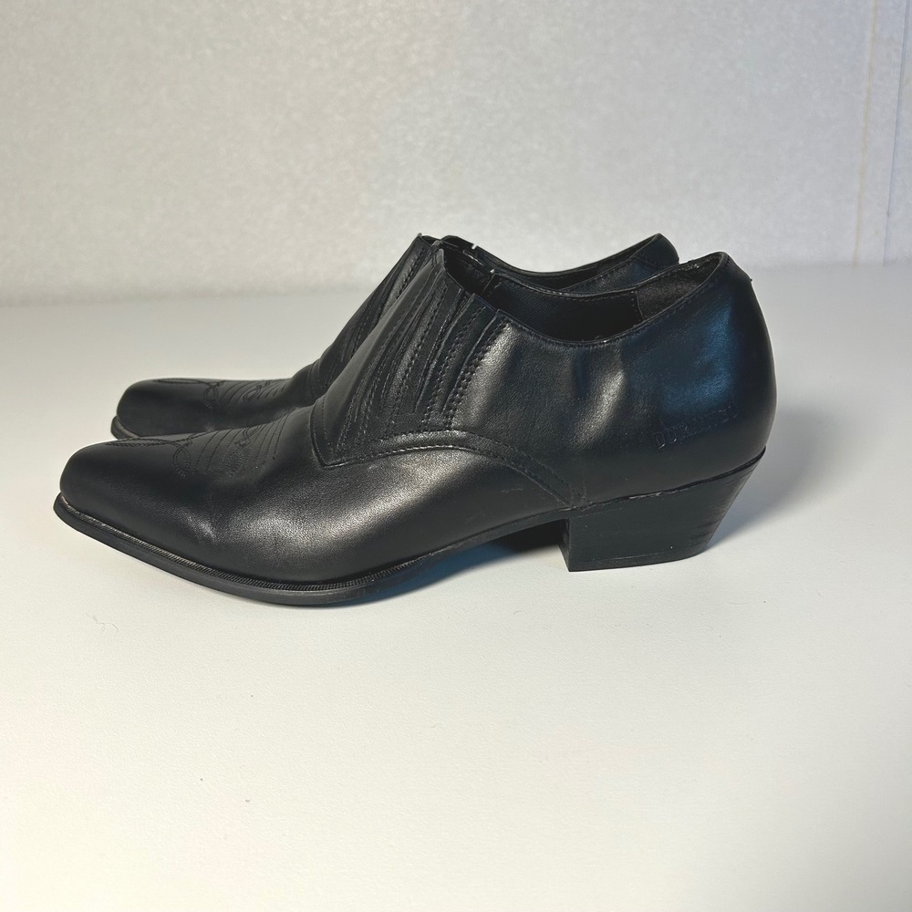 Durango‎ Crush Womens Low Cut Slip On Boots Western cowgirl Black Leather Size 9 - Picture 3 of 11
